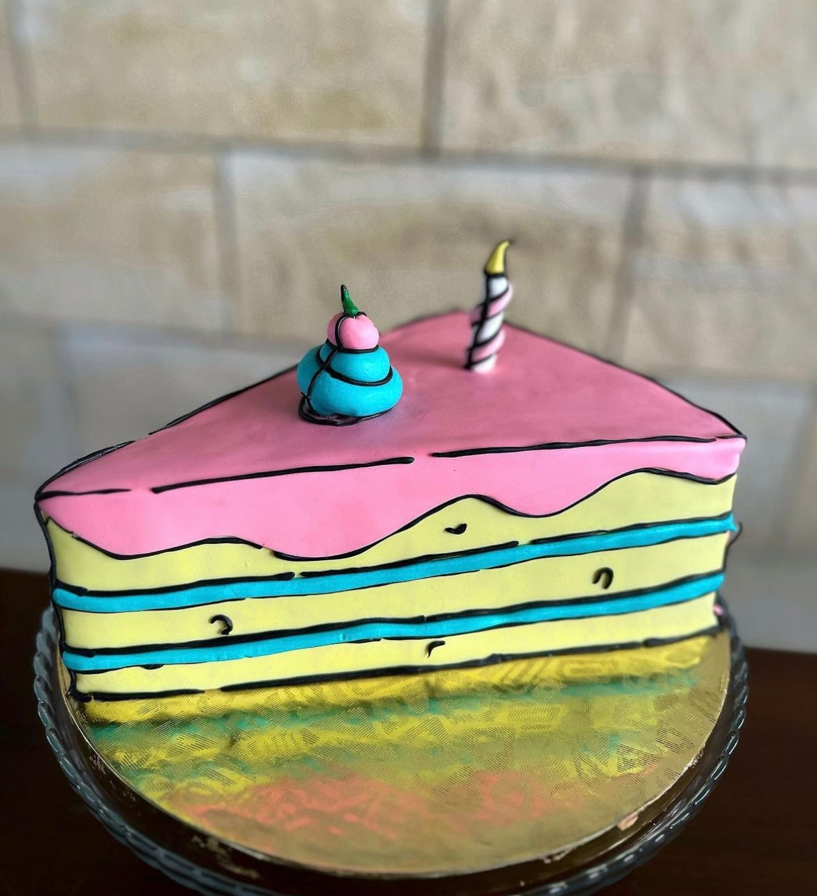 Cartoon Slice Cake