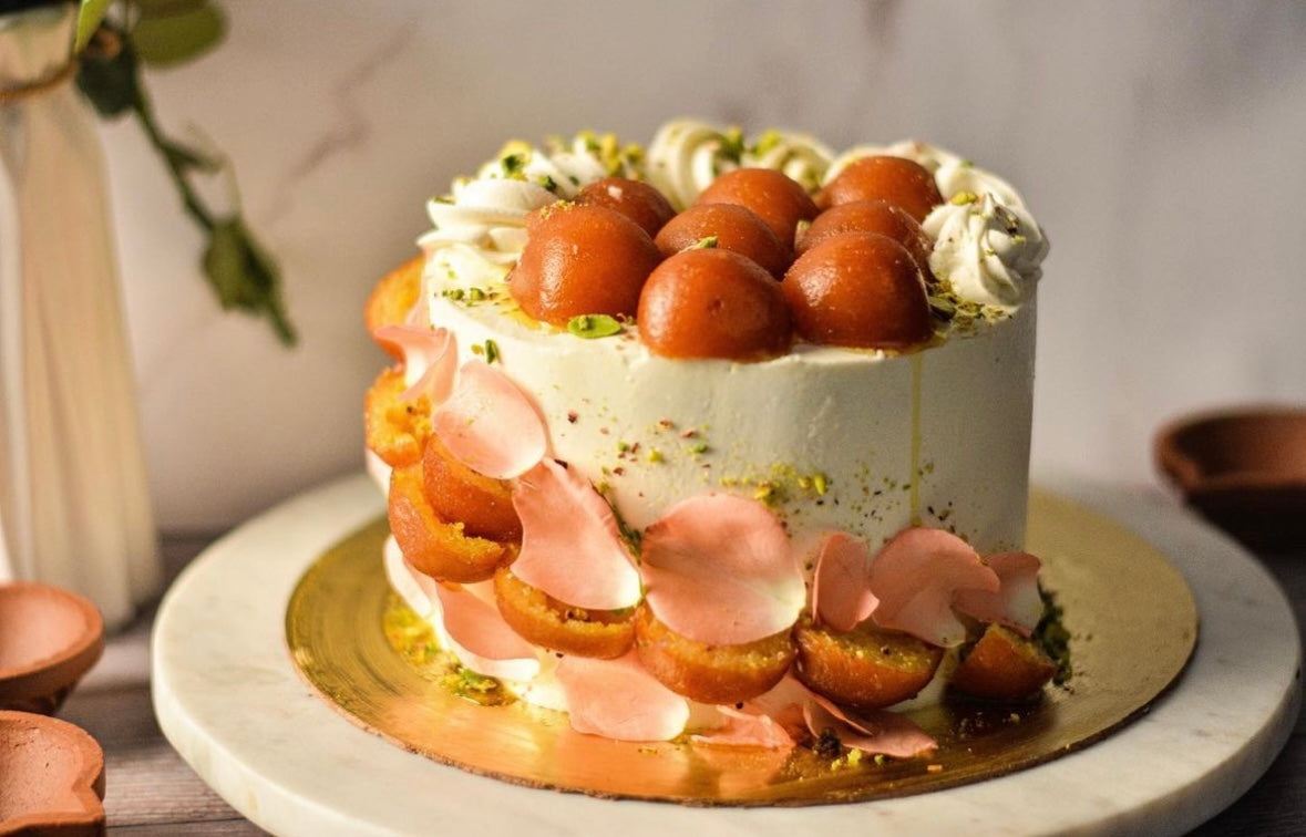 Gulab Jamun Rose Cake