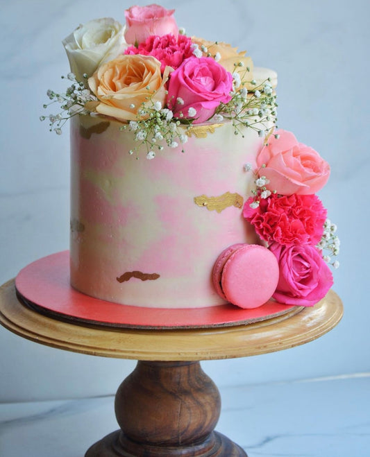 Strawberry White Chocolate Rose Cake